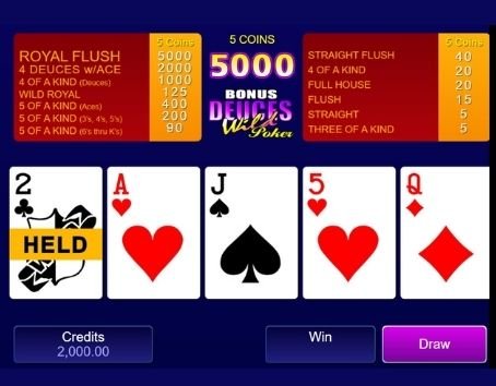 Free deuces wild slot games